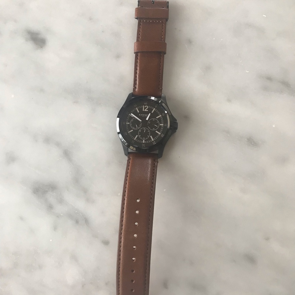 Coach leather watch
